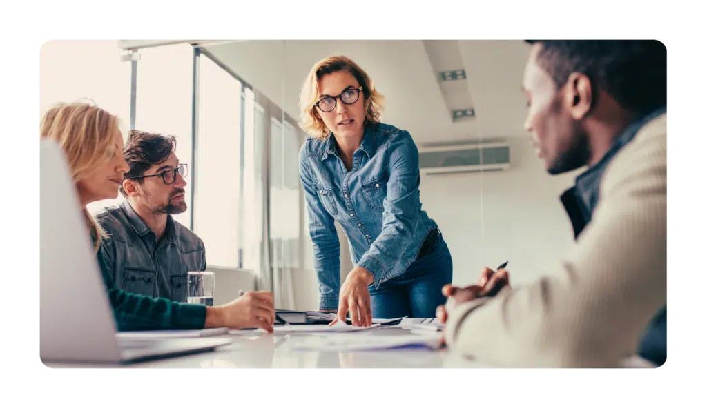 leader demonstrating a most desired leadership behavior by leveraging team member strengths