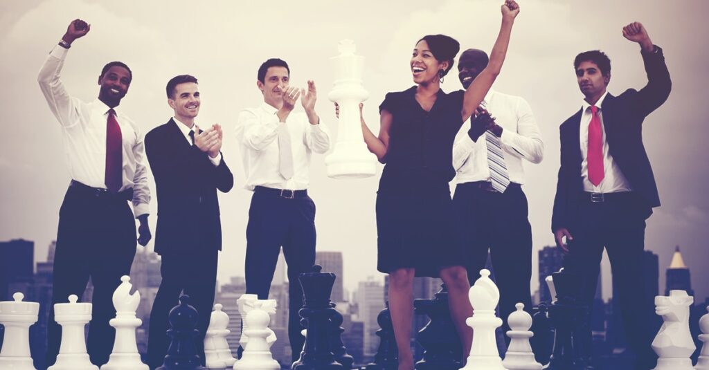 executives cheering for succession planning success