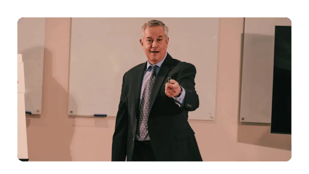 outside facilitator challenging a leader participating in an offsite