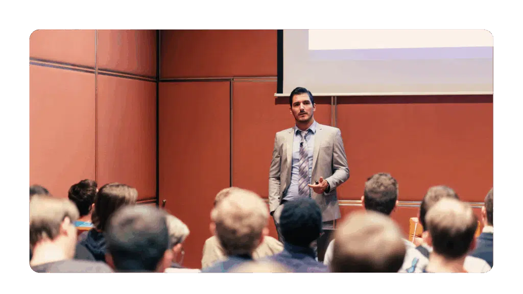 offsite facilitator leading a session