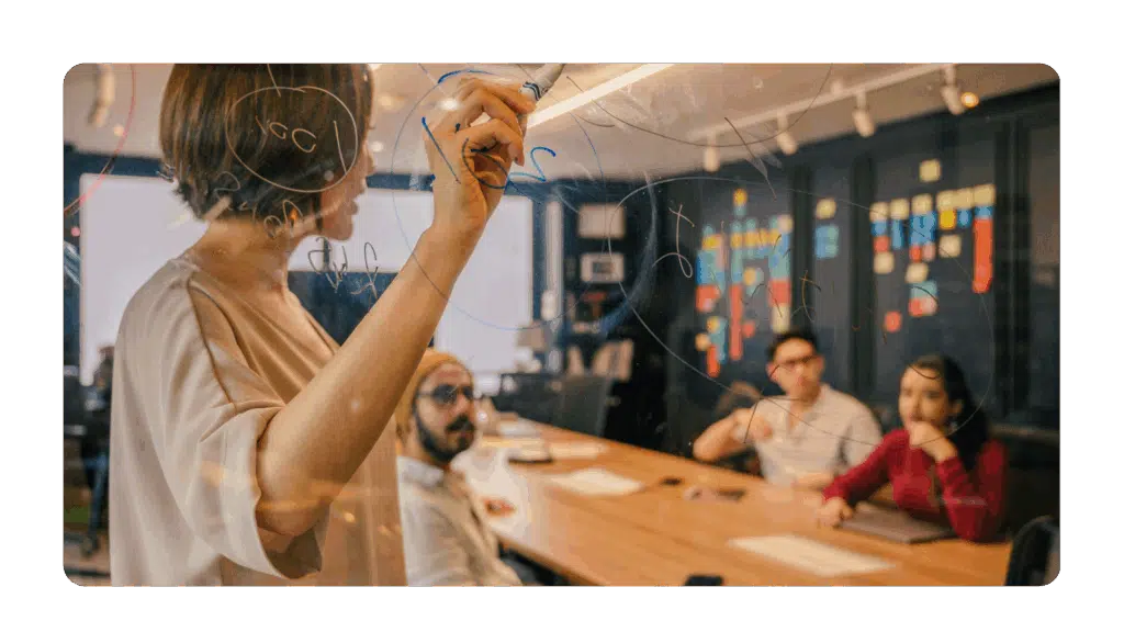 team doing scenario planning for strategic planning in unpredictable times