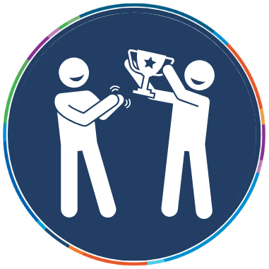 icon of a person pushing a boulder uphill