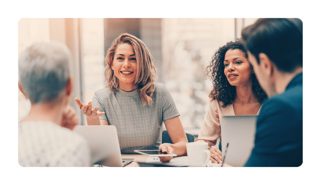 Manager using her communication skills as a conflict management tool