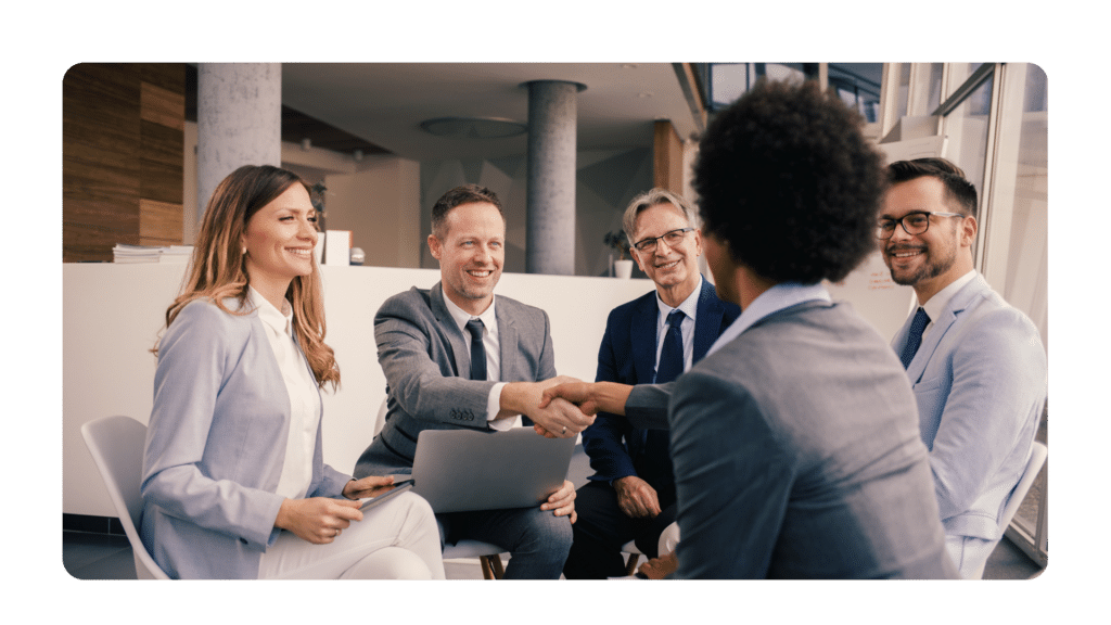 Executives working through a succession planning exercise